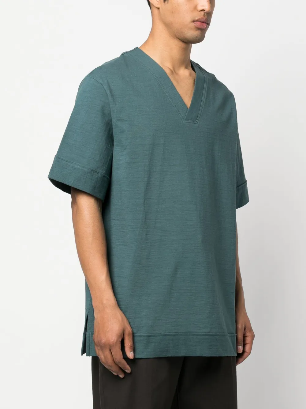Jil Sander Vネック Tシャツ | ブルー | FARFETCH JP