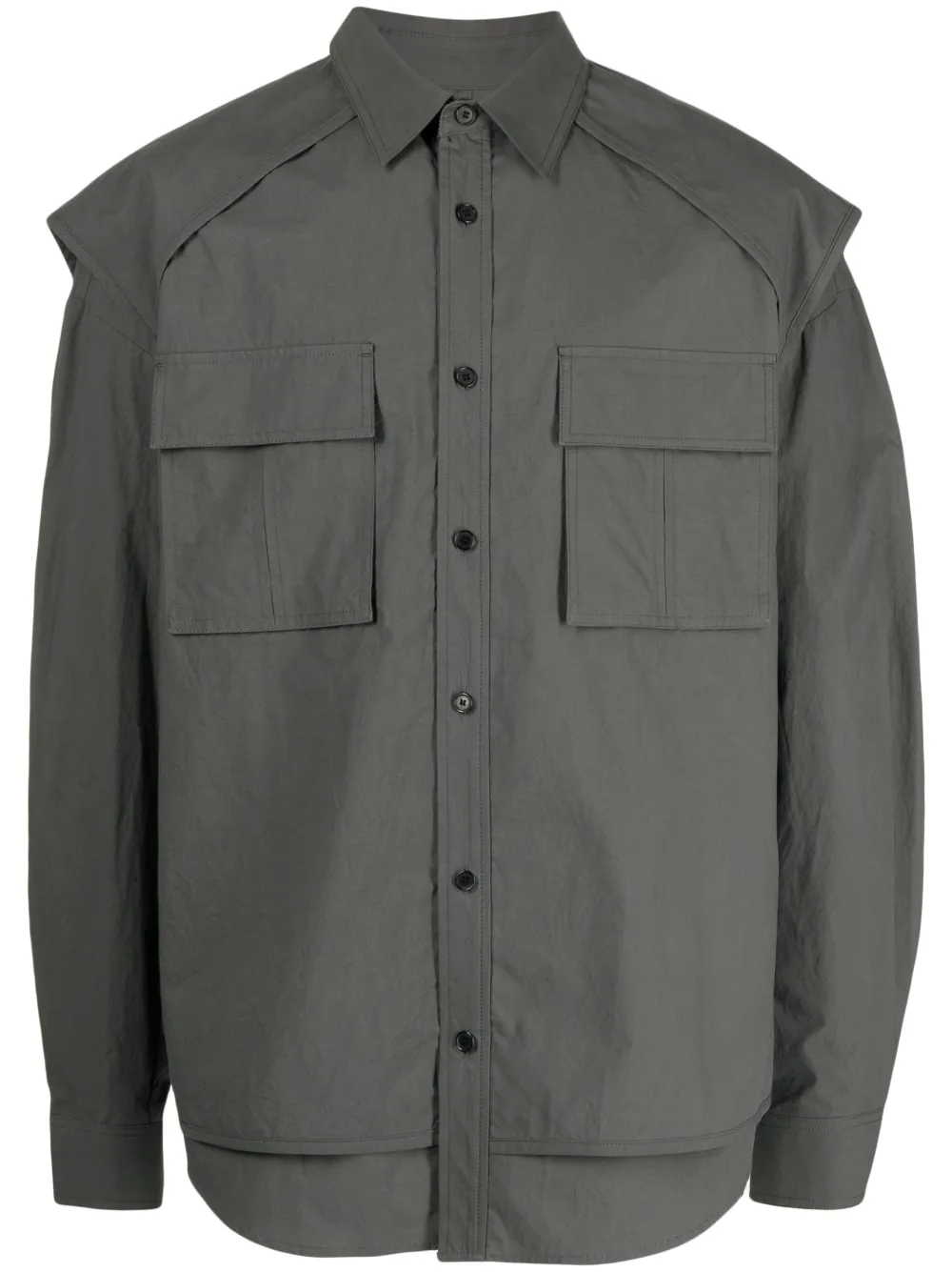 Juun.J long-sleeve cotton shirt - Grey
