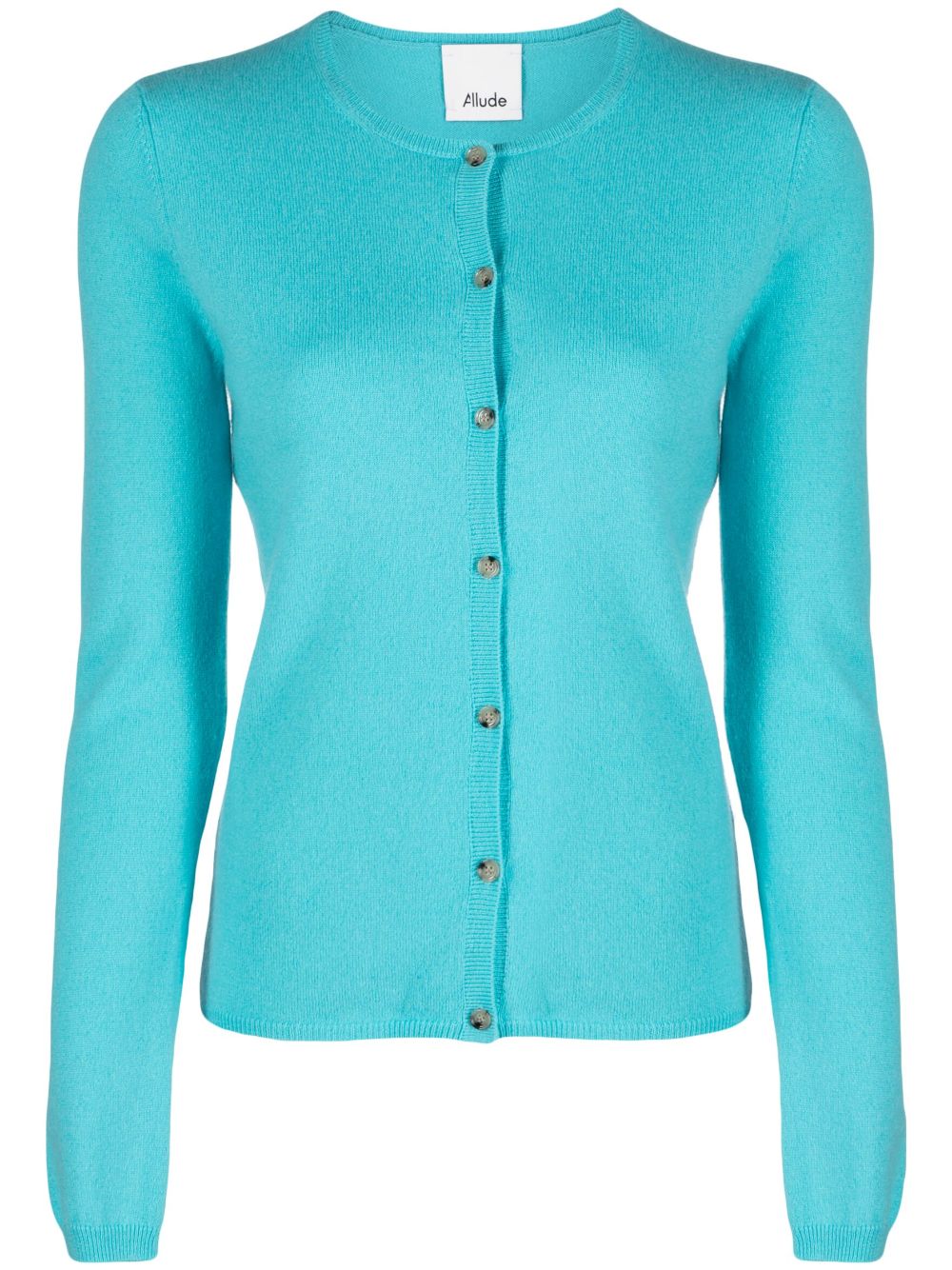 Allude Button-up Cashmere Cardigan In Blau