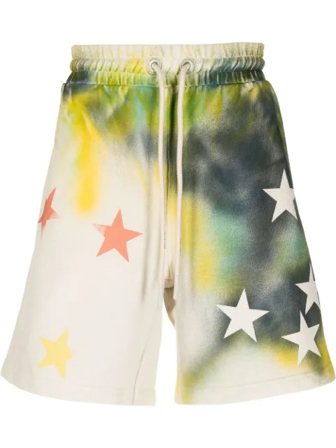 Palm Angels Star Sprayed track shorts