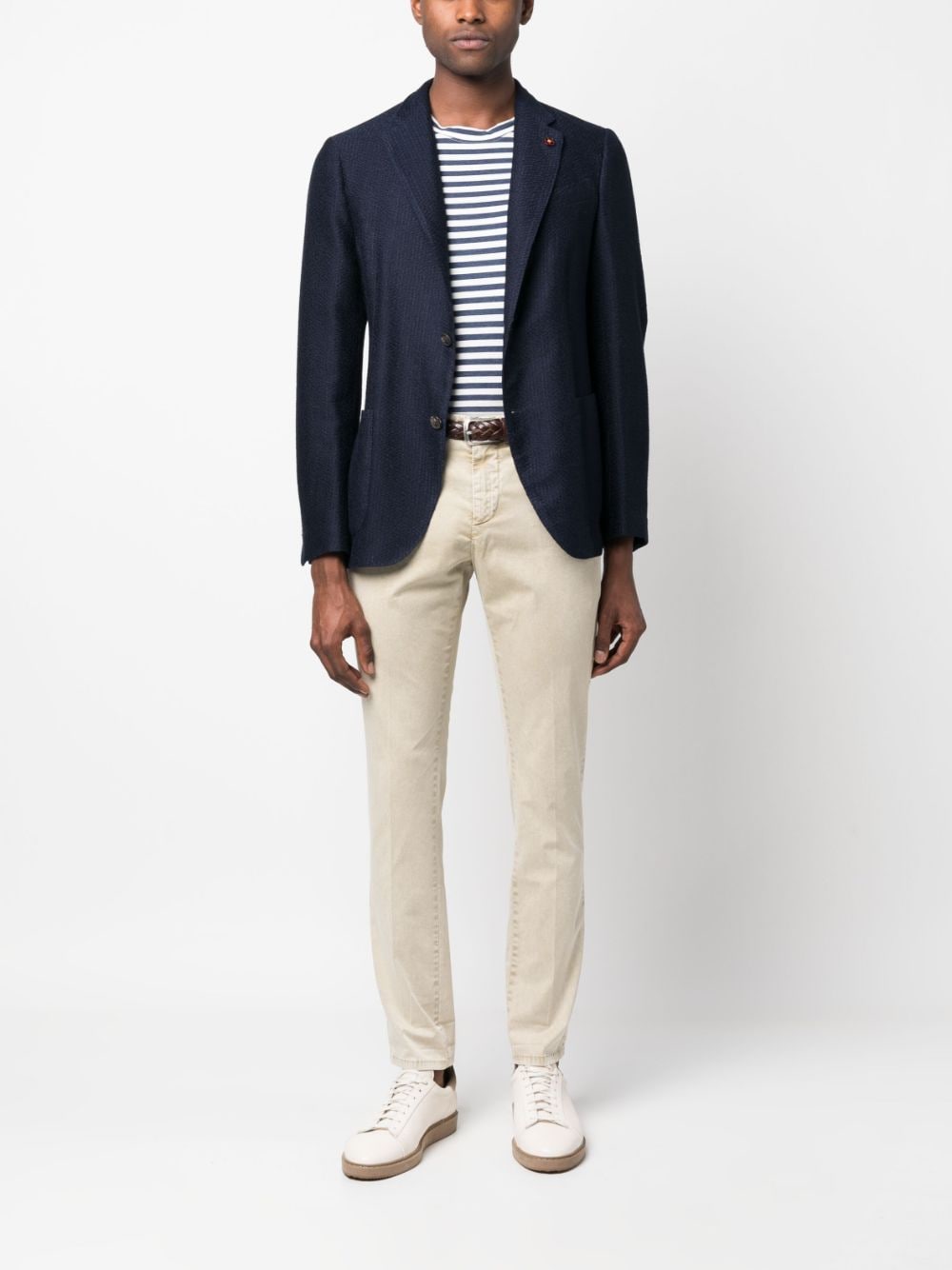 Lardini Blazer met enkele rij knopen - Blauw