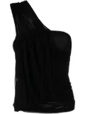 Rick Owens Edfu ruched draped top - Black