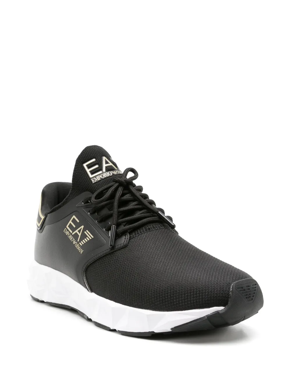 Ea7 Emporio Armani Sneakers met logoprint - Zwart
