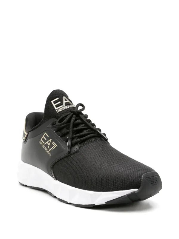 3000円OFF✨新品未使用✨EA7 Emporio Armani Ea7 Emporio Armani logo-print Mesh Sneakers | Black | FARFETCH