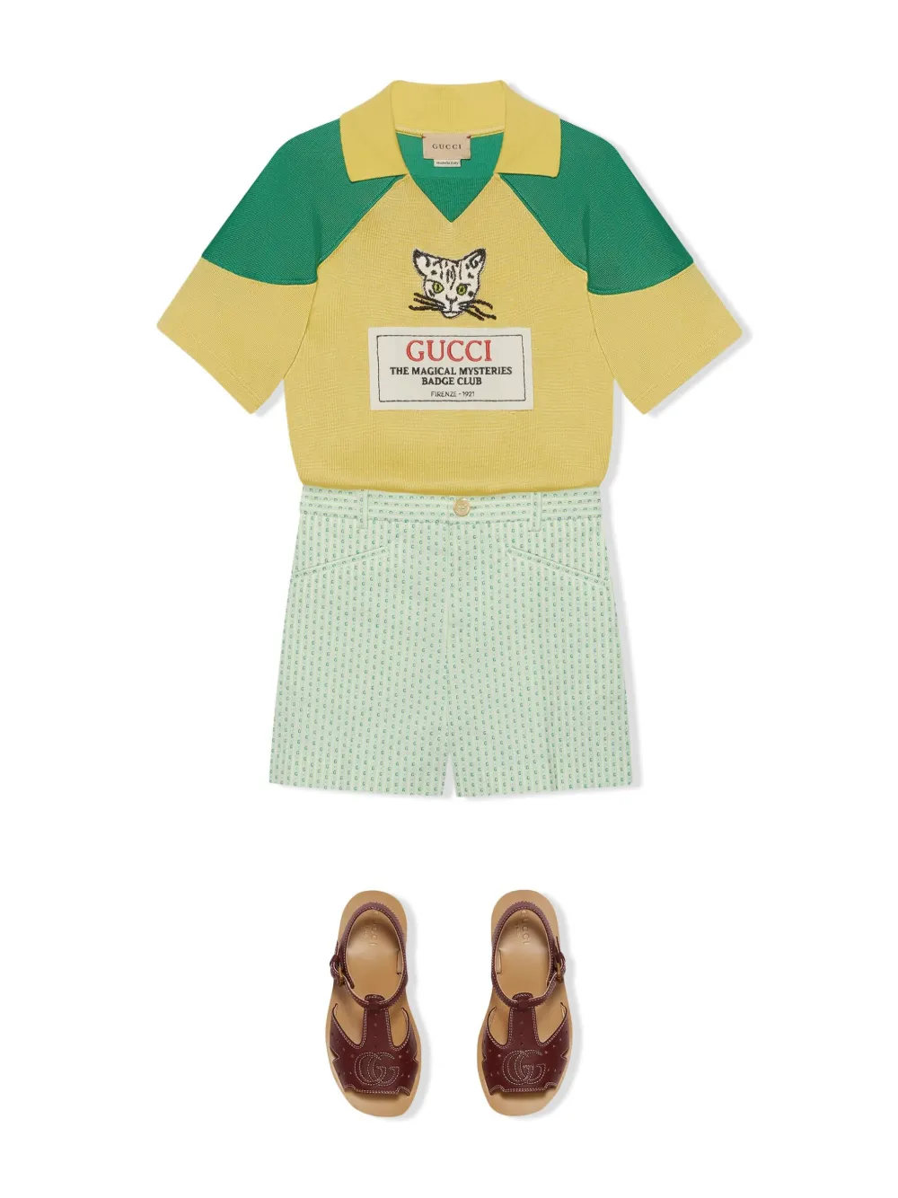 Shop Gucci Gg Intarsia-knit Cotton Shorts In Green