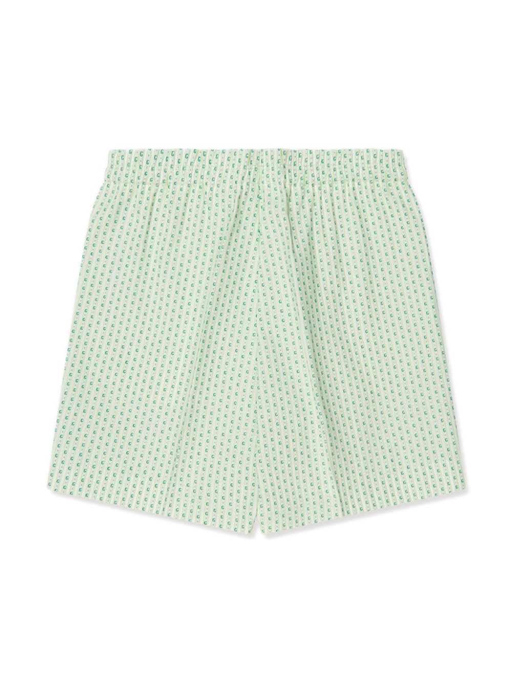 Gucci Kids GG intarsia-knit cotton shorts - Green