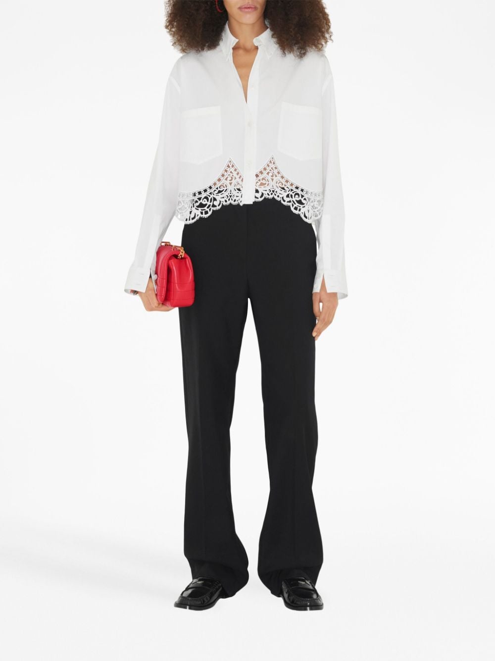 Burberry Cropped shirt - Wit