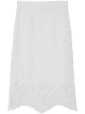 Burberry macramé-lace pencil skirt - White