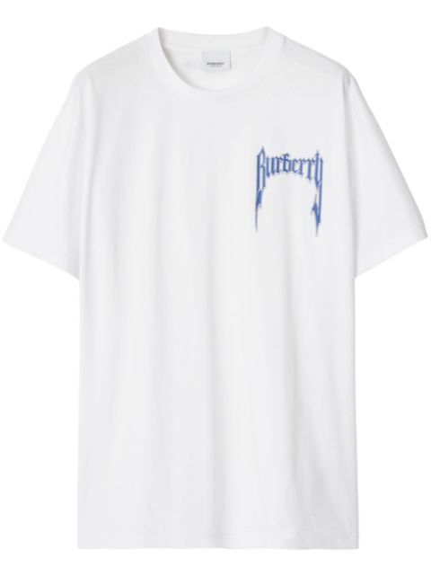 Cheap Burberry logo print cotton T-shirt Women