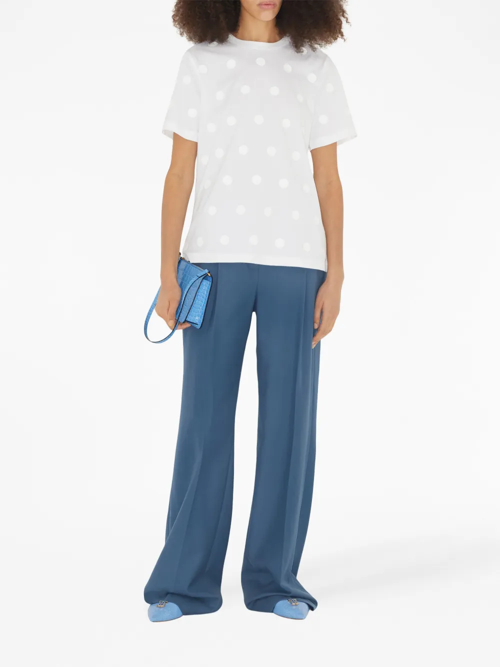 Burberry T-shirt met stippen - Wit