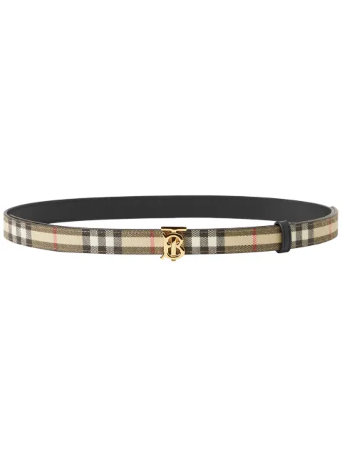 Burberry check reversible TB belt