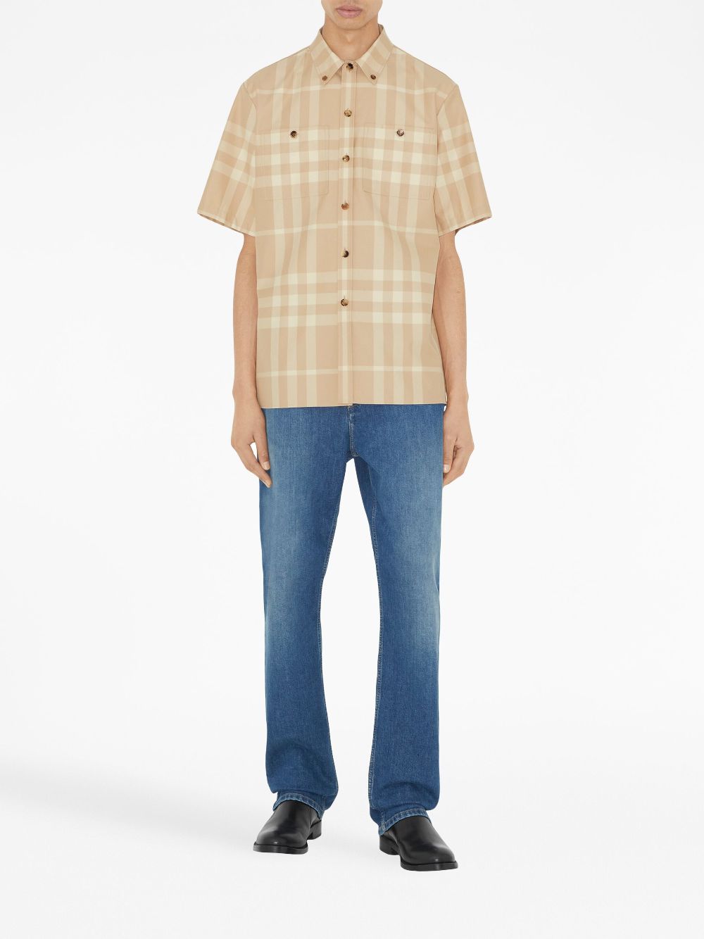 Burberry check-pattern cotton shirt Men