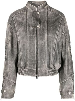 Mukabi sherpa-lined leather jacket