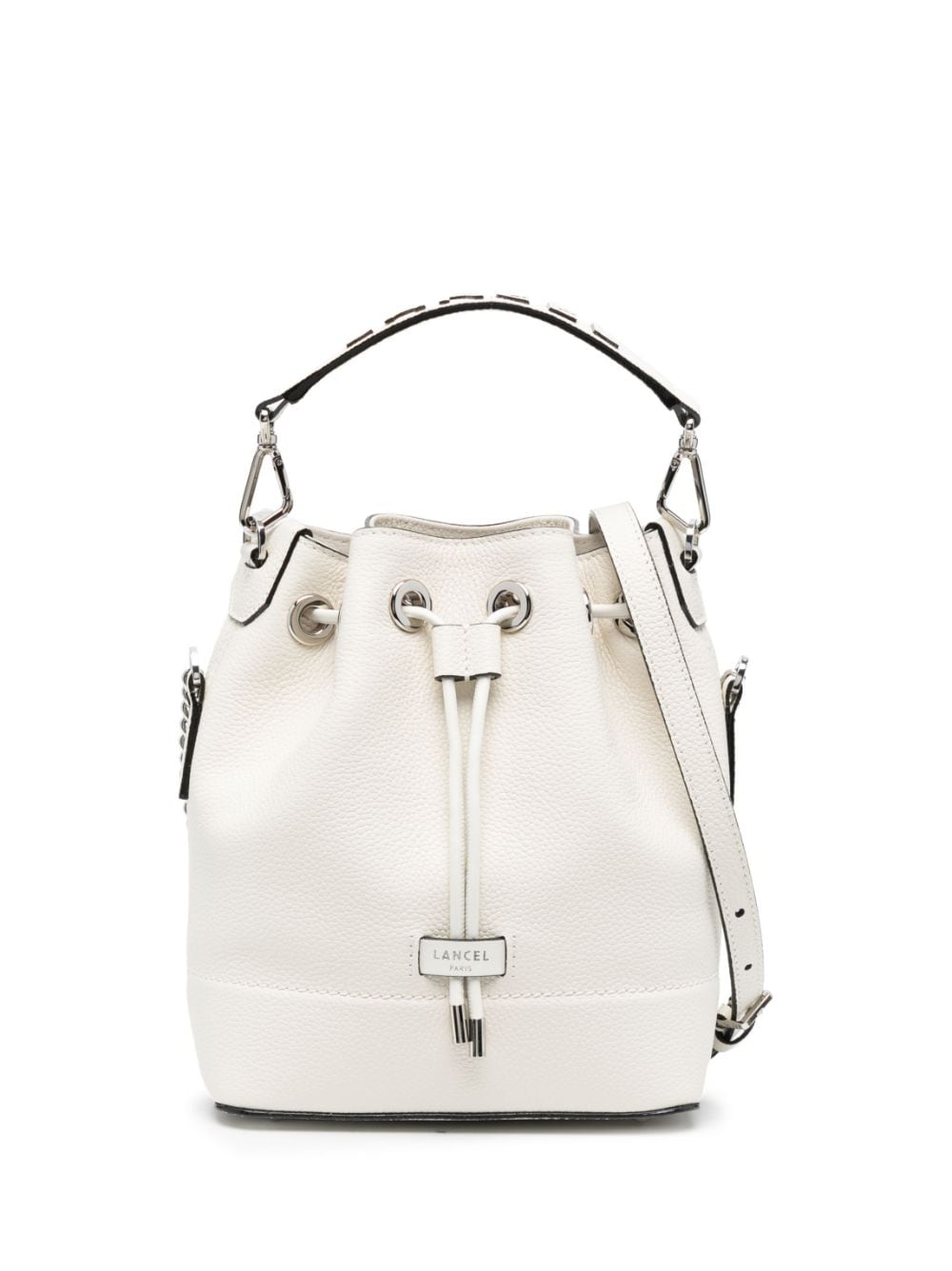 Shop Lancel Ninon Bucket Bag In Weiss