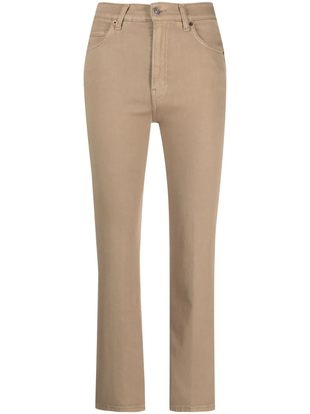 Haikure logo-patch cropped jeans
