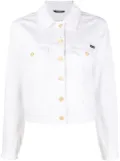 Dolce & Gabbana logo-appliqué denim jacket - White