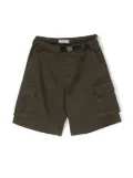 Woolrich Kids quick-release buckle cargo shorts - Green