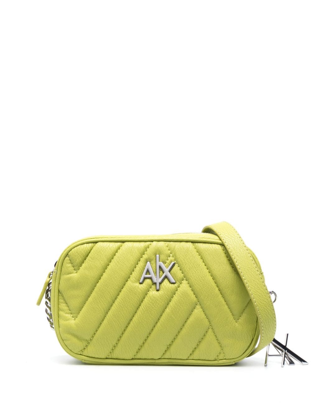 Armani Exchange Lettering-charm Quilted Camera Bag In Green | ModeSens