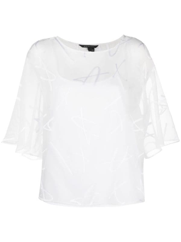 white sheer blouse