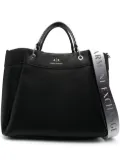 Armani Exchange logo-stamp tote bag - Black