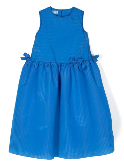 Mi Mi Sol bow-detail striped dress