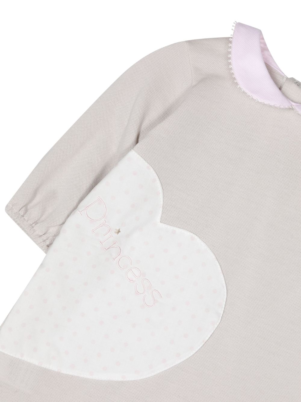Shop La Stupenderia Heart-patch Cotton Pajamas In 粉色