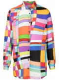 Amir Slama geometric-print long-sleeve shirt - Multicolour