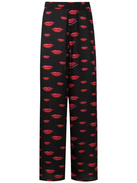 Amir Slama lips-motif straight-leg trousers 