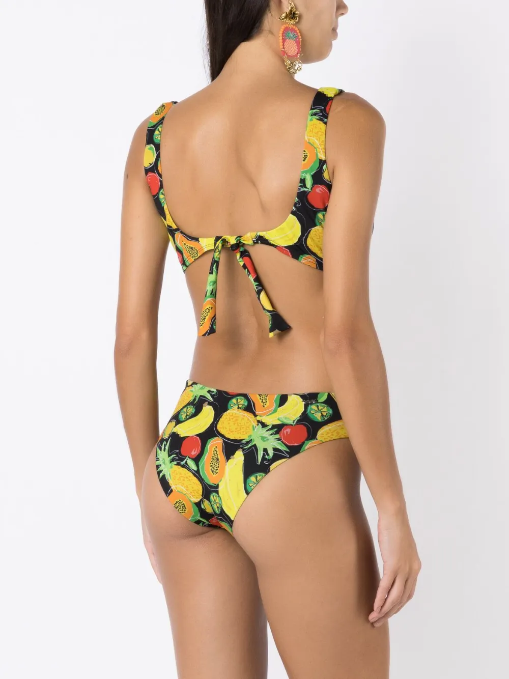 Shop Amir Slama All-over Fruit-print Bikini Set In Multicolour