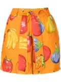 Amir Slama graphic-print shorts - Orange