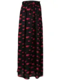 Amir Slama lip-print maxi skirt - Black