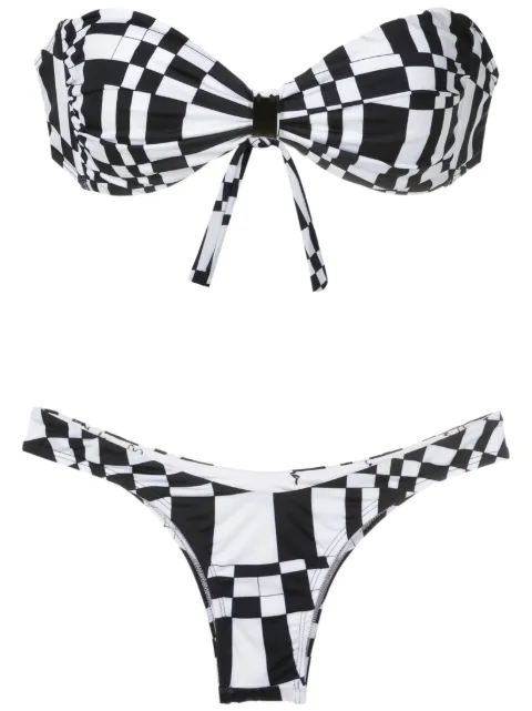 Amir Slama geometric-print two-piece bikini set