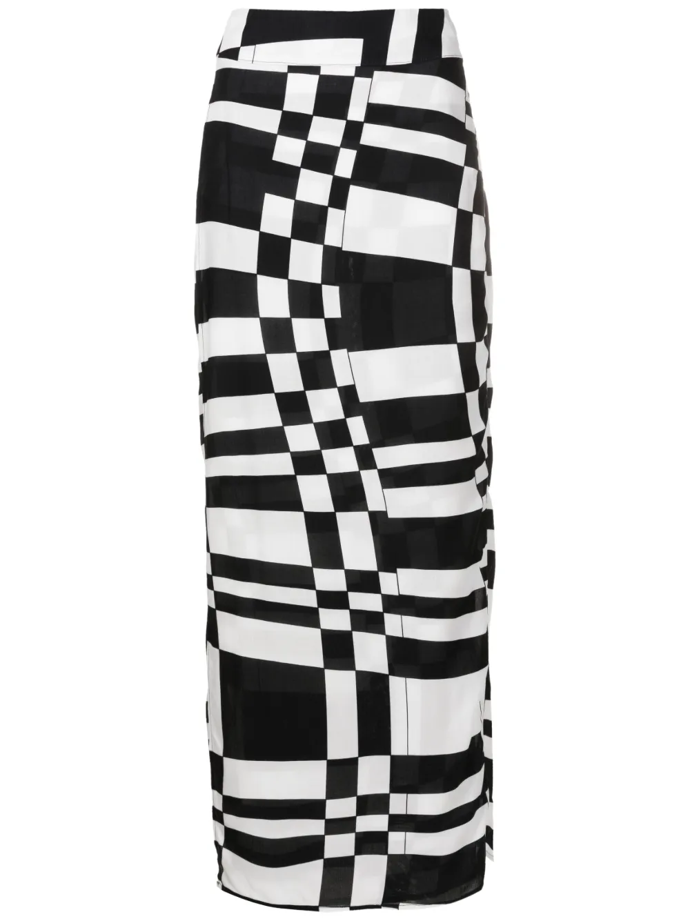 Amir Slama Saia midi com estampa geométrica | Preto | Image 1
