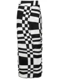 Amir Slama geometric-print midi skirt - Black