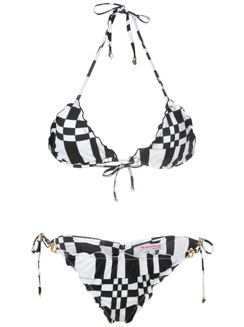 Amir Slama bikini con estampado geométrico