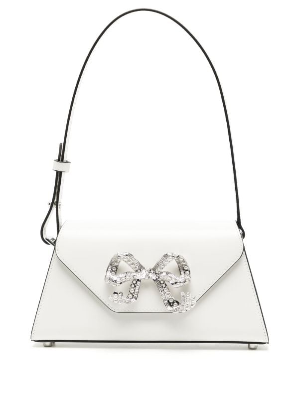 Self portrait python print 'bow mini bag' shoulder bag