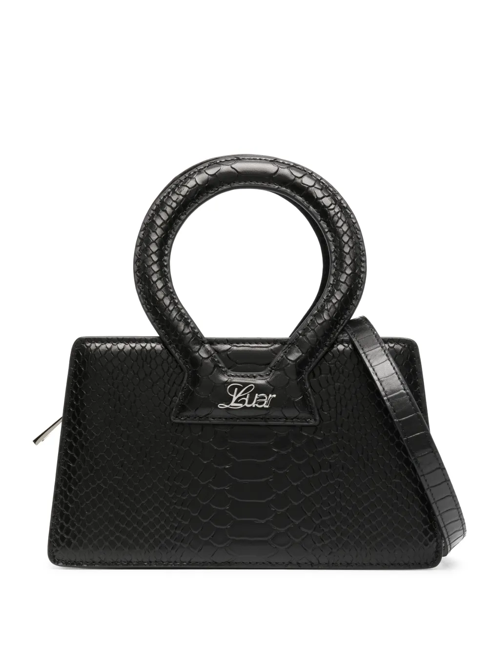 LUAR snake-effect mini leather tote bag