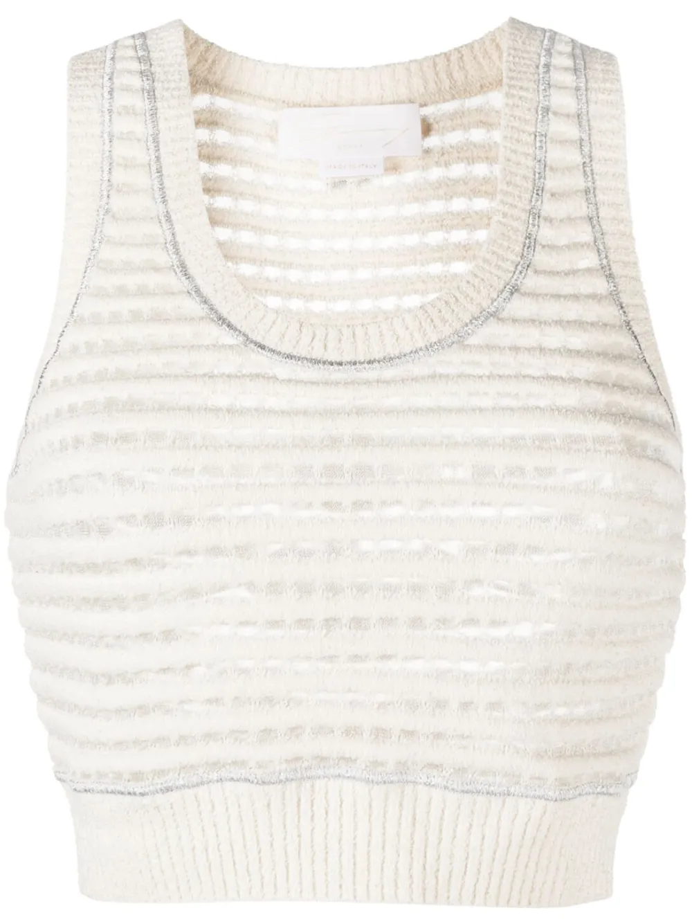 Genny sleeveless knitted crop top