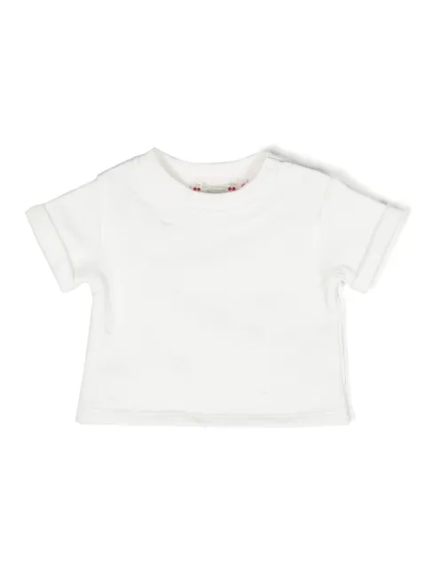 Bonpoint t-shirt en coton à cerises brodées