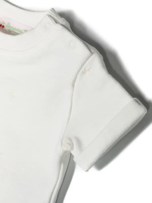 Bonpoint チェリーエンブロイダリー Tシャツ | ホワイト