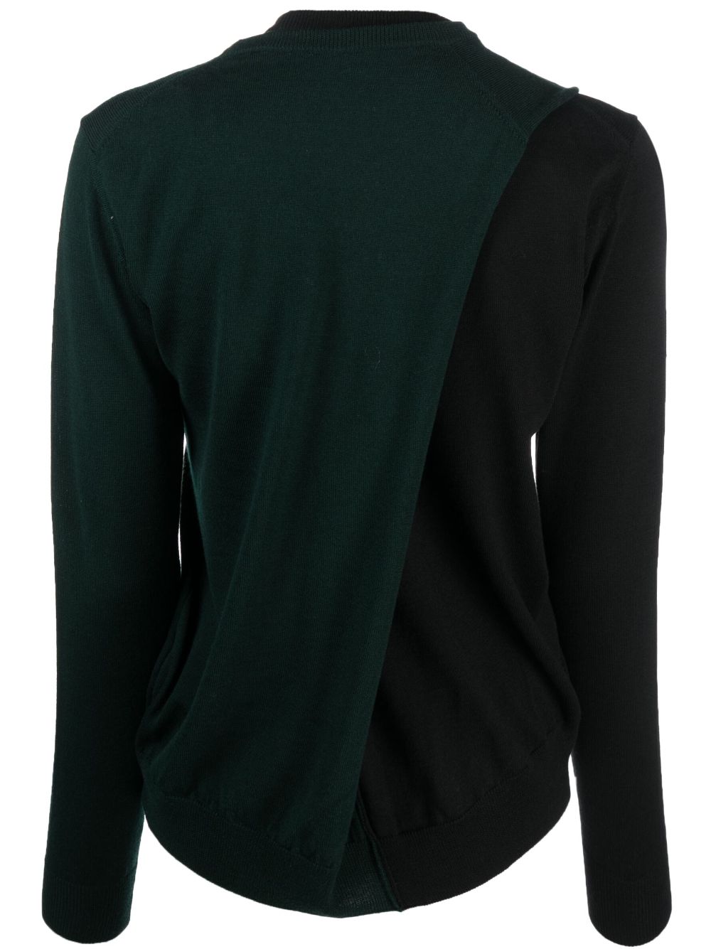 Shop Colville Long-sleeve Wool Knitted Top In Black
