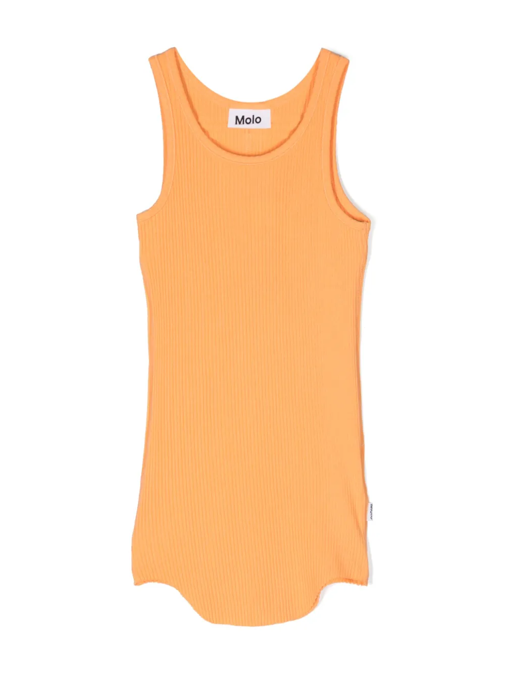 Molo ribbed stretch organic cotton top - Orange