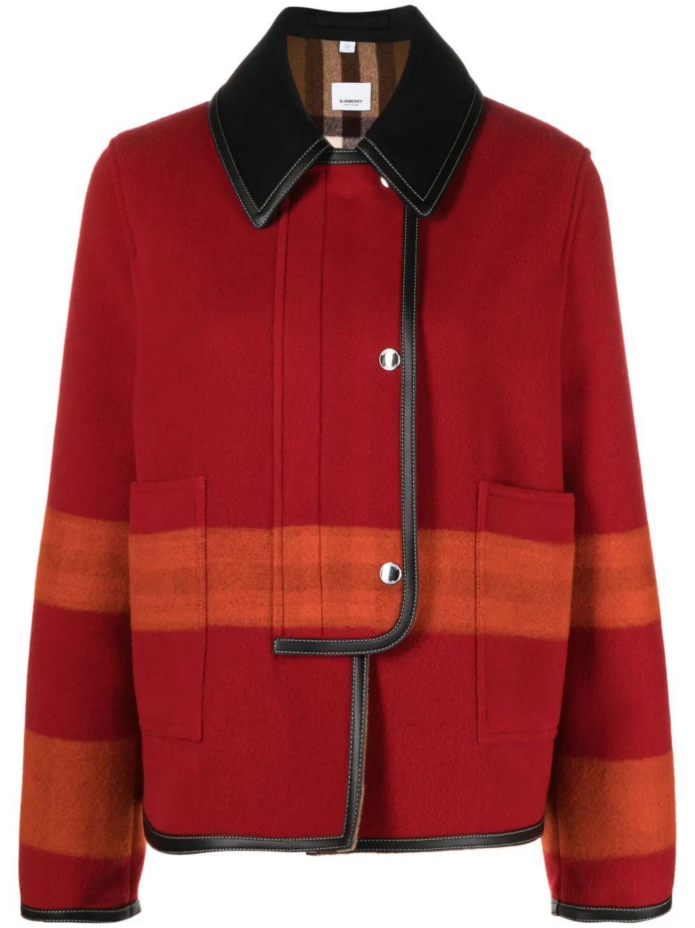 Burberry Striped Wool Jacket Farfetch