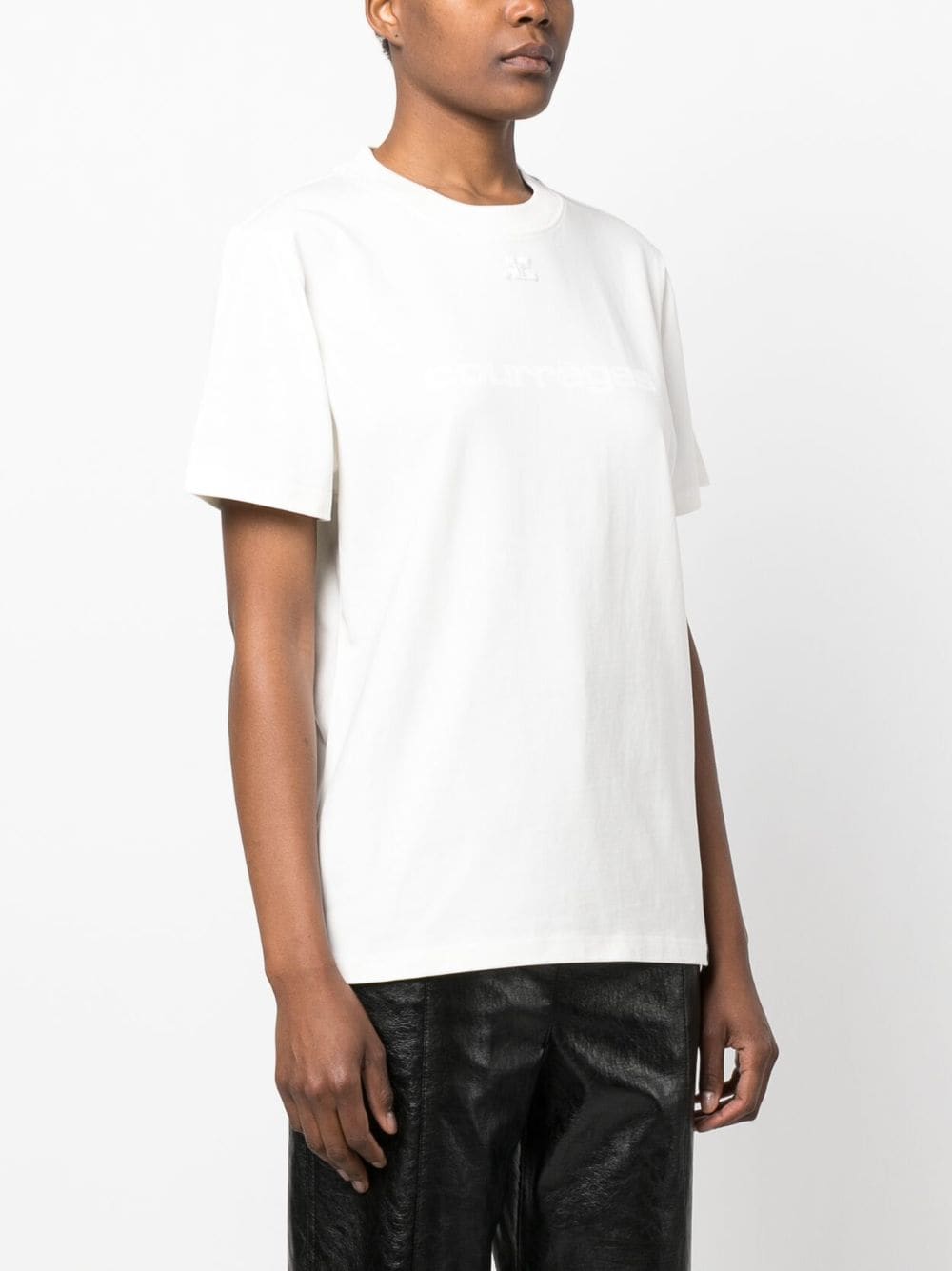 Courrèges logo-print Cotton T-shirt - Farfetch