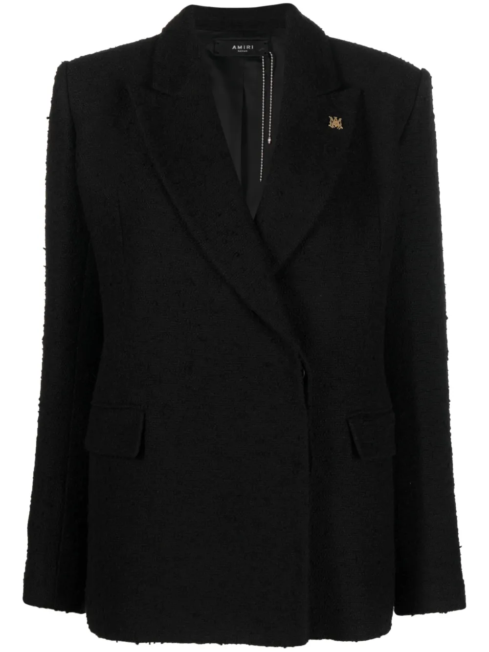 Amiri Double-breasted Blazer In Schwarz