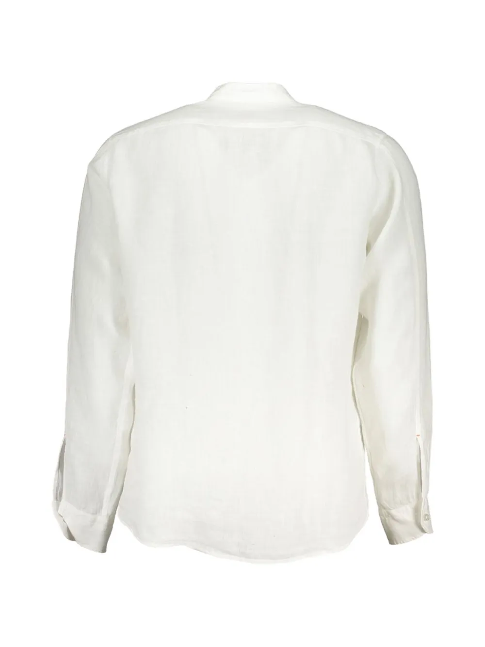 BOSS Linnen poloshirt met logo label Wit