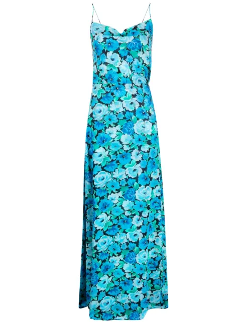 ROTATE BIRGER CHRISTENSEN vestido largo con estampado floral