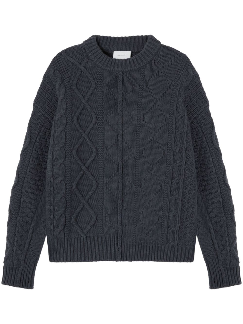 Axel Arigato Noble Cable-knit Sweater In Volcanic Ash | ModeSens