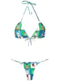 Amir Slama graphic-print two-piece bikini set - Multicolour