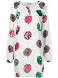 Amir Slama graphic-print shift dress - White